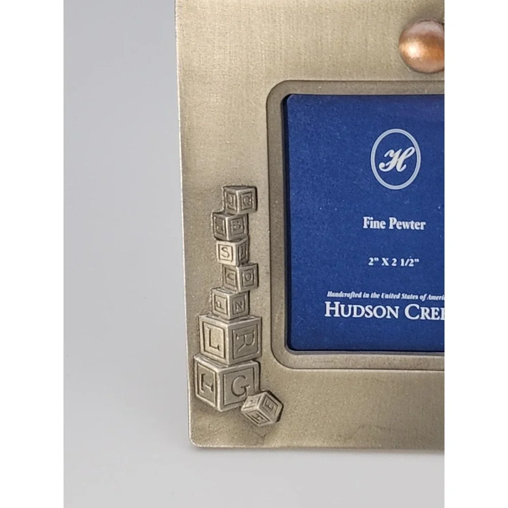 Hudson Creek fine pewter bear baby block balloons‎ frame for 2x2.5